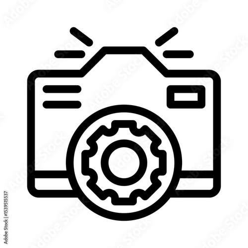 camera settings line icon