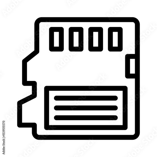 memory card line icon