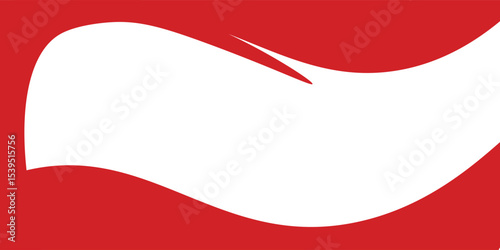 Red Wave on White Background art curve background for business with space for text modern