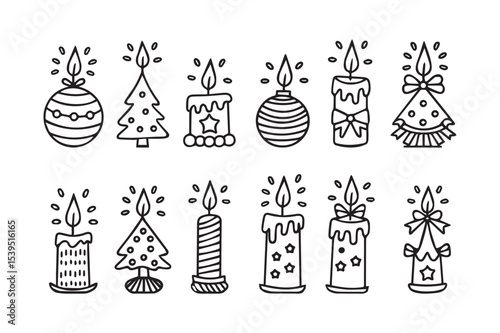 set of vector christmas decorations