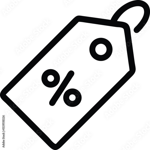 Discount Tag Icon Percentage Off Sale Label Graphic