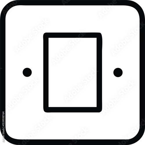 Simple Light Switch Icon On/Off Toggle Graphic Design Element