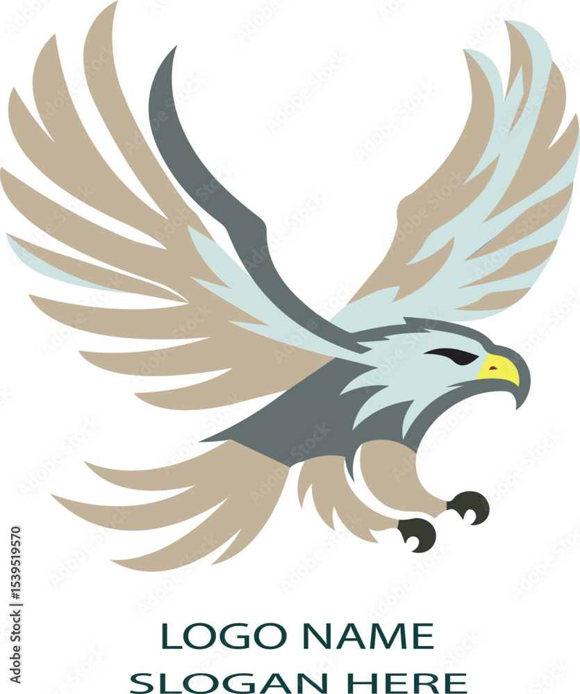 Obraz premium Flying Eagle logo icon vector .