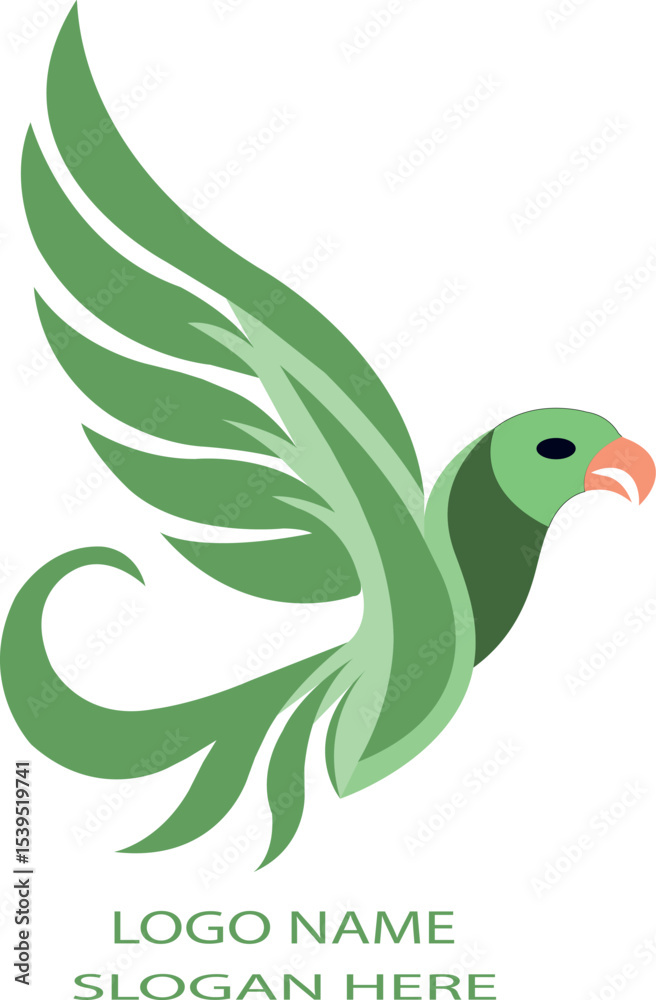 Obraz premium Flying Eagle logo icon vector .
