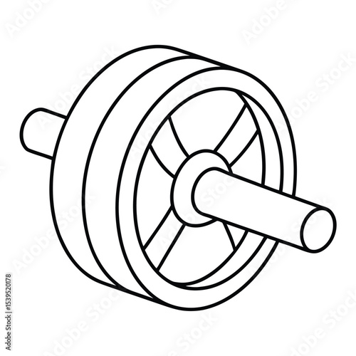 vector illustration of a bicycle wheel