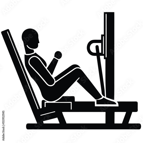 Person using a leg press machine for a workout