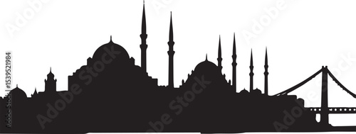 Istanbul city silhouette