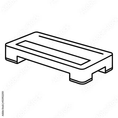 bench on a white background