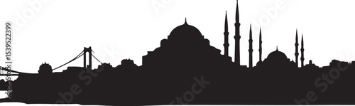 Istanbul city silhouette