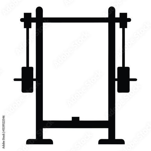 Isolated weight rack on white background