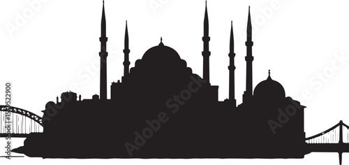 Istanbul city silhouette