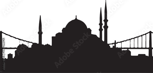 Istanbul city silhouette