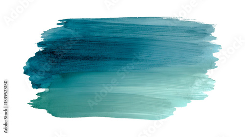Fototapeta Naklejka Na Ścianę i Meble -  Abstract teal watercolor paint strokes texture background