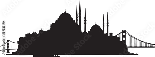 Istanbul city silhouette