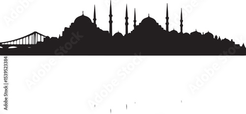 Istanbul city silhouette