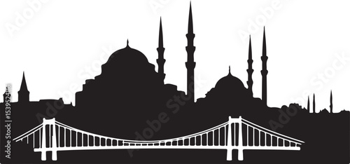 Istanbul city silhouette