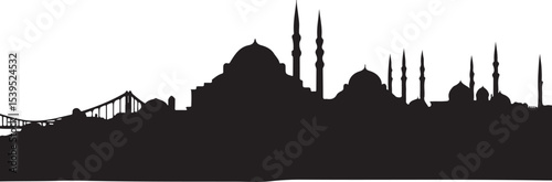 Istanbul city silhouette