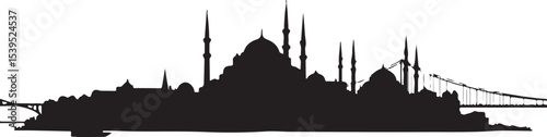 Istanbul city silhouette