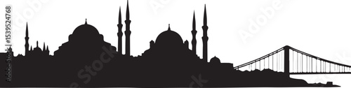 Istanbul city silhouette