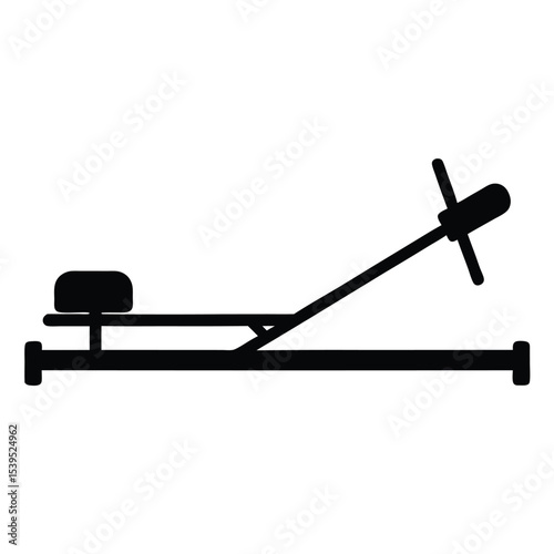 Isolated rowing machine icon on white background