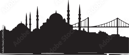 Istanbul city silhouette