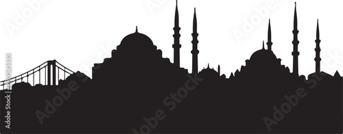 Istanbul city silhouette