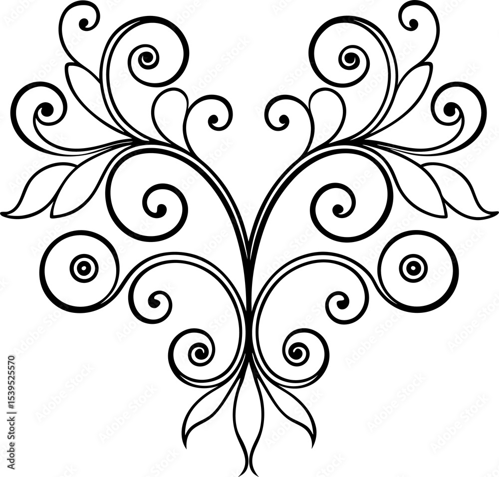 black and white floral ornament black and white floral ornament