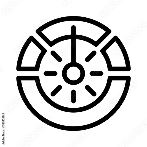 speedometer line icon