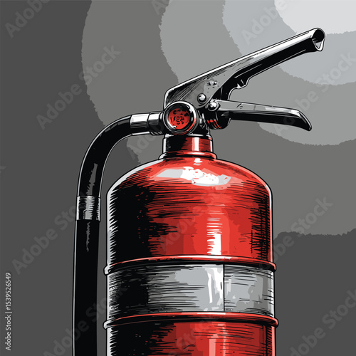 fire extinguisher vector art illustration