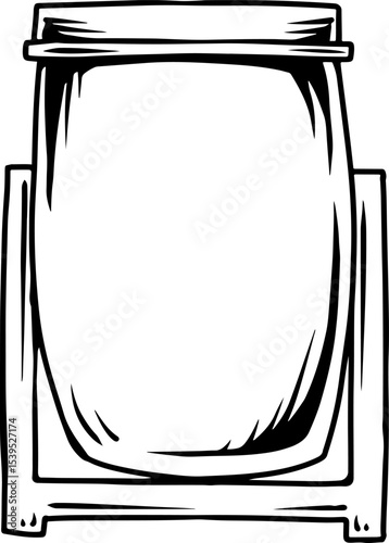 Park Trash Can Line Art