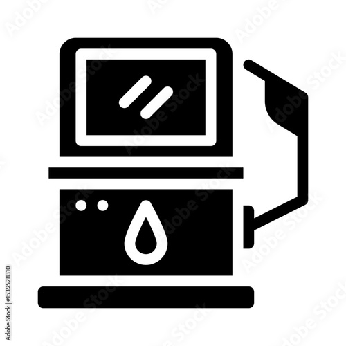 fuel pump glyph icon