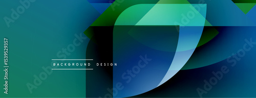 Abstract fluid shapes, vibrant blues, greens create modern background. Minimalist design with text elements present. Smooth gradients dominate composition.