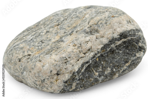 Isolated Rough Natural Stone with Mixed Gray and Beige Texture on Transparent Background