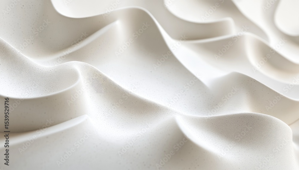 Obraz premium Abstract, wavy, white material texture