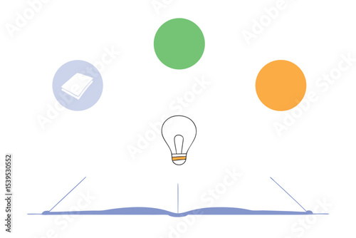 Visual abstract concept illustrating ideas innovation creativity digital marketing strategy