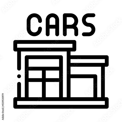 Car Dealership Building line icon
