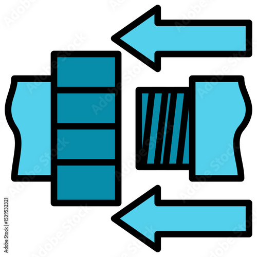 Fitting Blue Color Icon