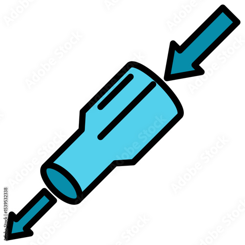 Reducer Blue Color Icon
