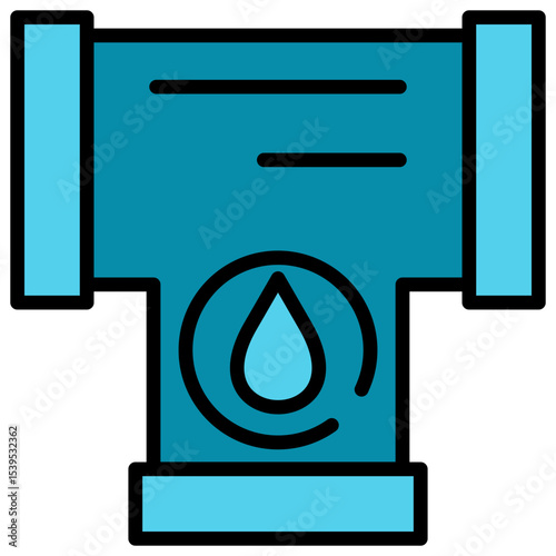 Tee Blue Color Icon