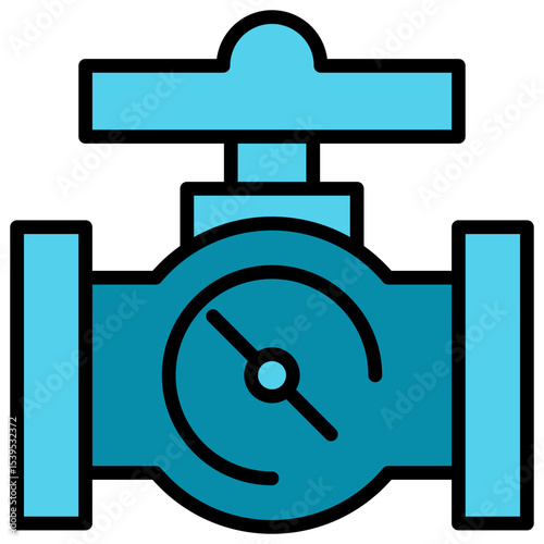 Valve Blue Color Icon