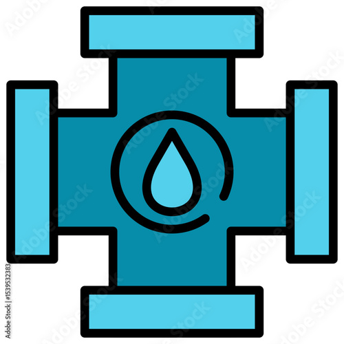 Cross Blue Color Icon