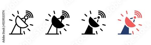 Antenna icon sheet multiple style collection