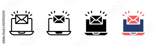 Email icon sheet multiple style collection