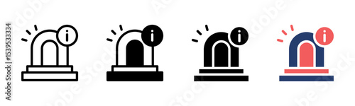 Emergency icon sheet multiple style collection