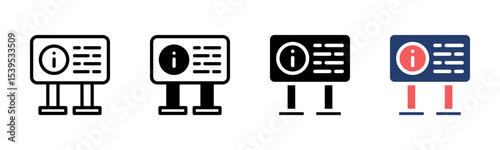 Notice Board icon sheet multiple style collection
