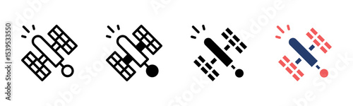 Satelite icon sheet multiple style collection