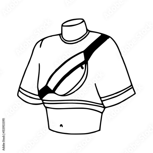 crop top and fanny pack fashion