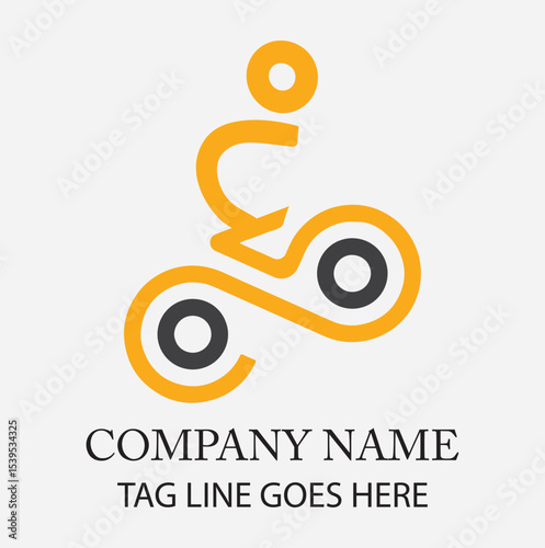 A stylish gravel bike art logo design for cycling enthusiasts and brands.