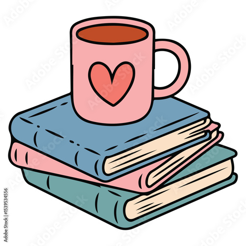 modern book illustration isolated vector on white background