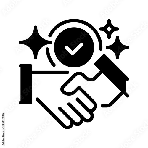 Handshake Deal line icon. linear style sign for mobile concept and web design. Outline vector icon. Symbol, logo illustration. Vector graphic